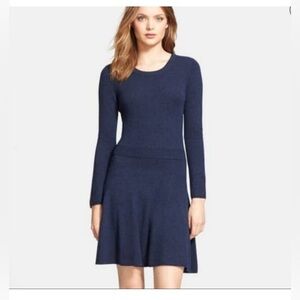 Joie Talissa size XS Navy Blue Wool Cashmere blend Fit Flare Sweater knit soft
